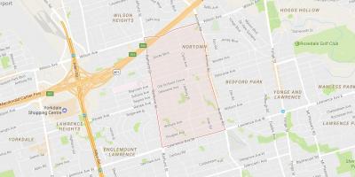 Mapa de Ledbury Park barrio de Toronto