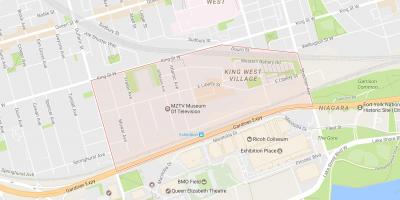 Mapa de Liberty Village barrio de Toronto