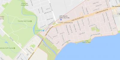Mapa de Long Branch barrio de Toronto