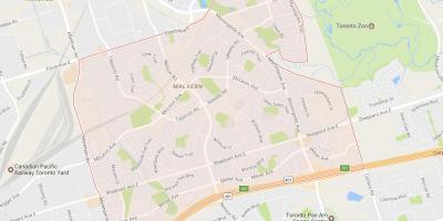 Mapa de Malvern barrio de Toronto