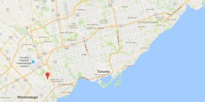 Mapa de Markland de Madera del distrito de Toronto
