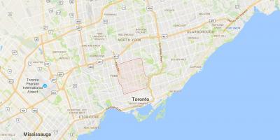 Mapa del centro de distrito de Toronto