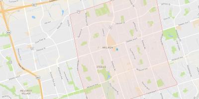 Mapa de Milliken barrio de Toronto