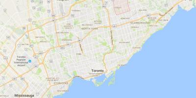 Mapa de Milliken distrito de Toronto