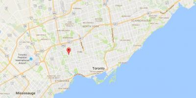 Mapa de Monte Dennis distrito de Toronto