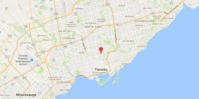 Mapa de Moore Park distrito de Toronto