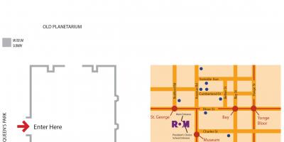 Mapa de Museo Real de Ontario aparcamiento
