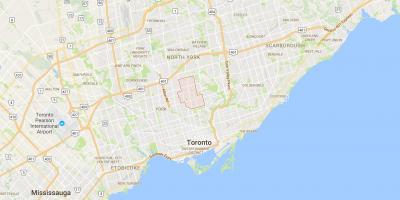 Mapa de distrito Norte de Toronto