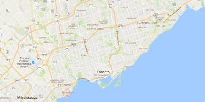 Mapa de Nuevo del distrito de Toronto Toronto