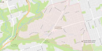 Mapa de O'Connor–Parkview barrio de Toronto