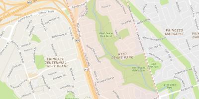 Mapa de West Deane Parque de barrio de Toronto