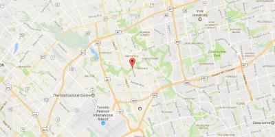 Mapa de West Humber-Clairville barrio de Toronto