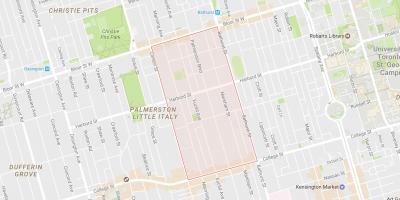 Mapa de Palmerston barrio de Toronto
