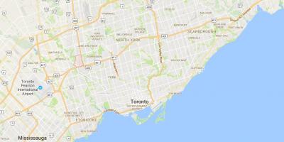 Mapa de Pelmo Parque – Humberlea distrito de Toronto