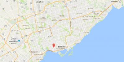 Mapa de Little Portugal distrito de Toronto