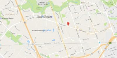 Mapa de Rexdale boulevard de Toronto
