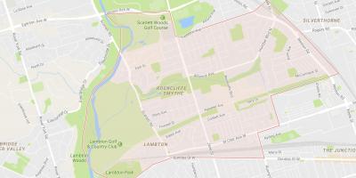 Mapa de Rockcliffe–Smythe barrio de Toronto