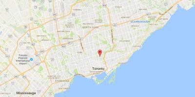 Mapa de Rosedale distrito de Toronto