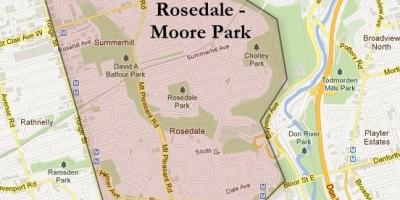 Mapa de Rosedale Moore Park de Toronto