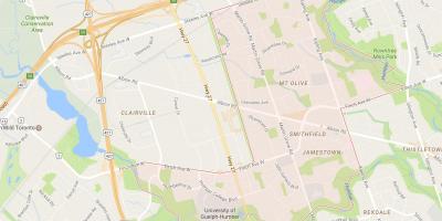 Mapa de Smithfield barrio barrio de Toronto