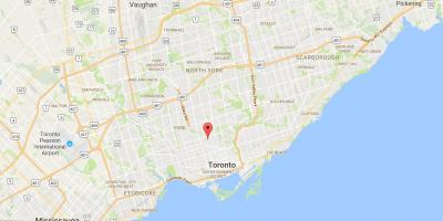 Mapa del Sur de la Colina del distrito de Toronto
