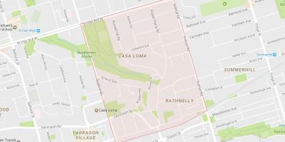 Mapa del Sur de la Colina del barrio de Toronto