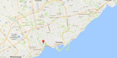 Mapa de Swansea, distrito de Toronto