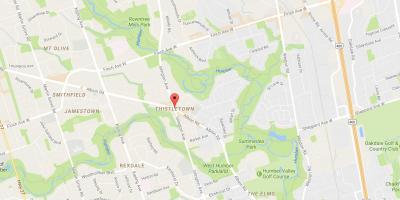 Mapa de Thistletownneighbourhood barrio de Toronto