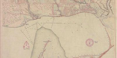 Mapa de la tierra de York de Toronto 1787-1884