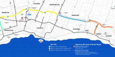 Mapa de Toronto de la autopista 407