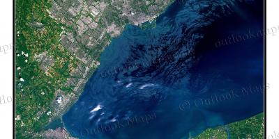 Mapa de Toronto lago Ontario satélite
