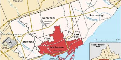 Mapa de la zona de Toronto