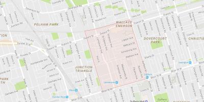 Mapa de Wallace Emerson barrio de Toronto