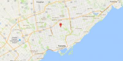 Mapa de Wanless Parque del distrito de Toronto