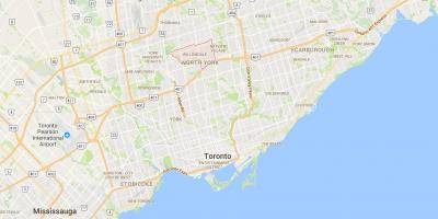 Mapa de Willowdale distrito de Toronto
