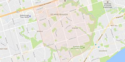 Mapa de Woburn barrio de Toronto