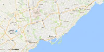 Mapa de la Universidad de York Alturas del distrito de Toronto