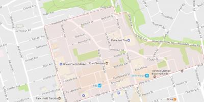 Mapa de barrio de Yorkville de Toronto